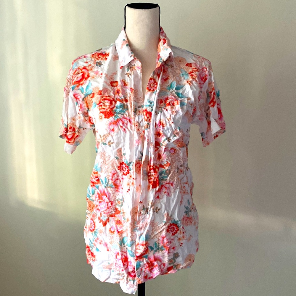 Button up floral top